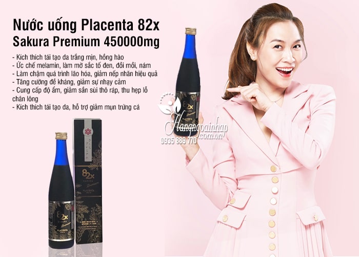 Nước uống Placenta 82x Sakura Premium 450000mg mẫu mới 55