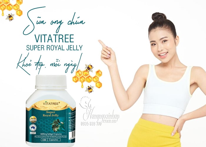 Sữa ong chúa Vitatree Super Royal Jelly 1600mg của Úc 5