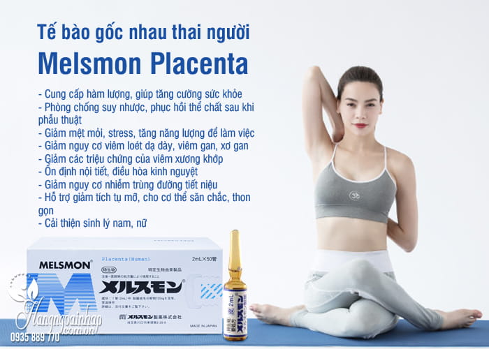 Tế bào gốc nhau thai người Melsmon Placenta Nhật 50 ống x 2ml 6