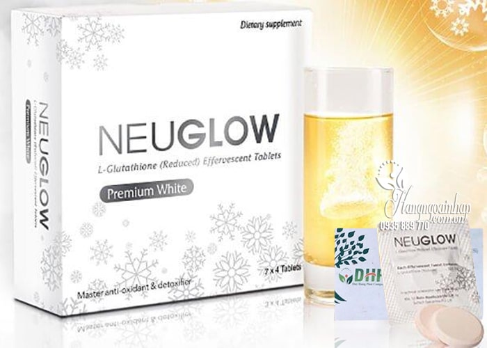 Viên sủi trắng da Neuglow L-Glutathione Premium White 28 9