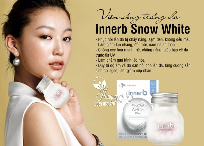 Viên uống trắng da Innerb Snow White 56 viên của Hàn Quốc 5