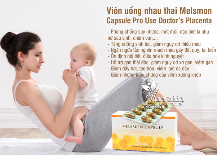 Viên uống nhau thai Melsmon Capsule Pro Use Doctor’s Placenta 4