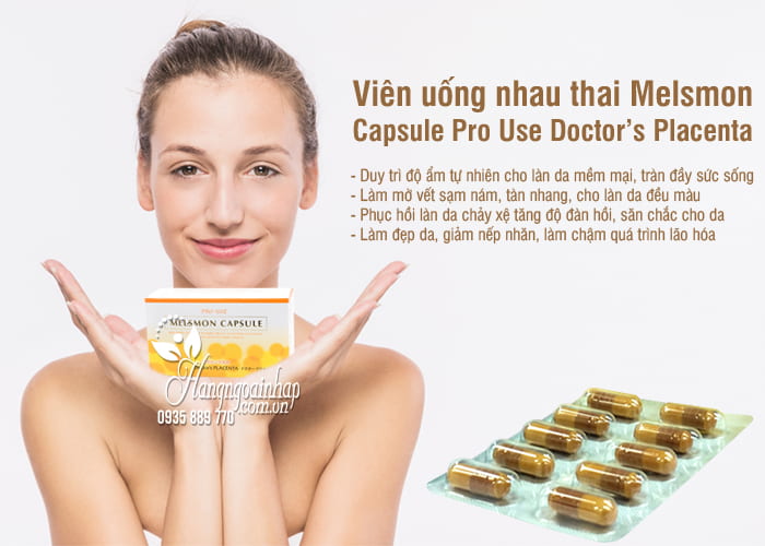 Viên uống nhau thai Melsmon Capsule Pro Use Doctor’s Placenta 7