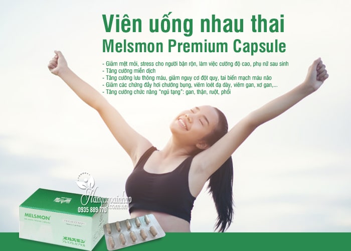 Viên uống nhau thai Melsmon Premium Capsule Nhật 120 viên 7