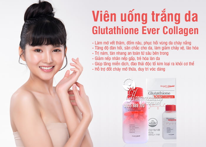 Viên uống trắng da Glutathione Ever Collagen 72 viên Hàn Quốc 5