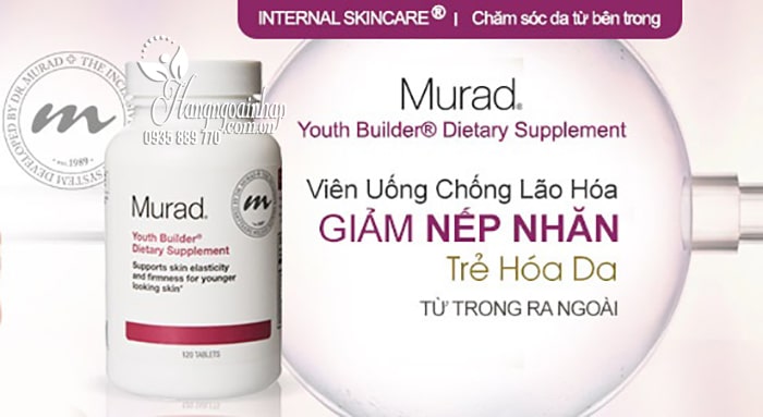 Viên uống trẻ hóa da Murad Youth Builder Dietary Supplement 120 viên 6