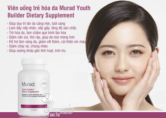 Viên uống trẻ hóa da Murad Youth Builder Dietary Supplement 120 viên 4