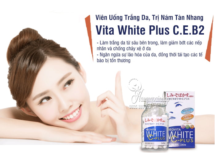 Vita White Plus CEB2 - Viên uống trắng da trị nám, tàn nhan.