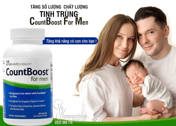 CountBoost For Men 60v tăng số lượng, chất lượng tinh trùng 5