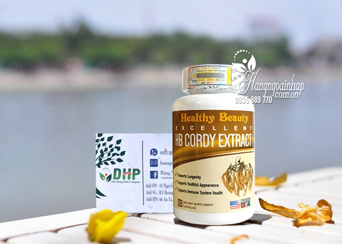 Đông trùng hạ thảo HB Cordy Extract Healthy Beauty 60 viên Mỹ 0