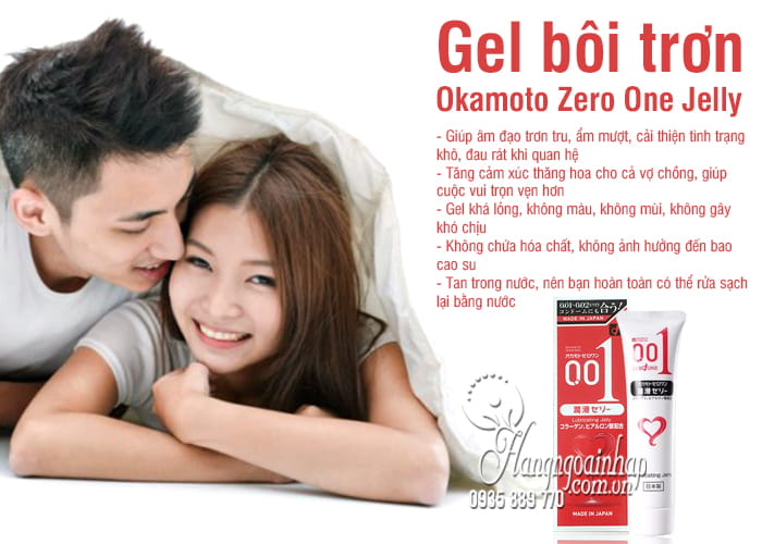 Gel bôi trơn Okamoto Zero One Jelly 50g an toàn của Nhật 3