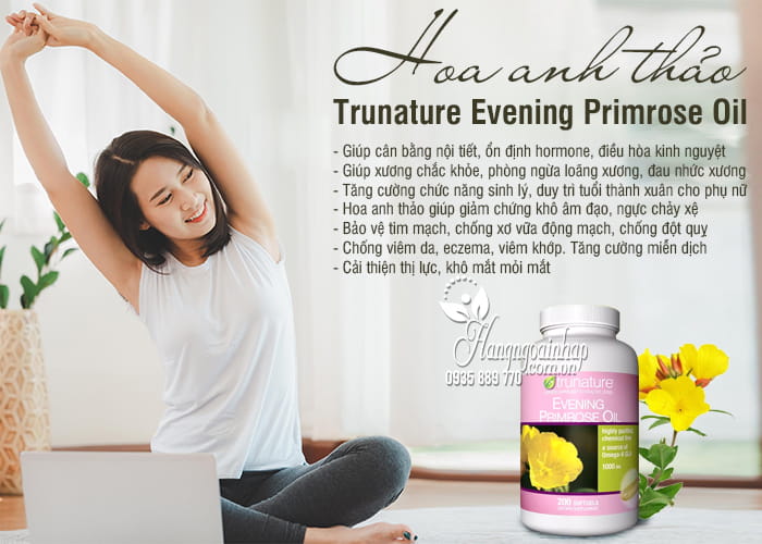 Hoa anh thảo Trunature Evening Primrose Oil 1000mg 200 viên 2