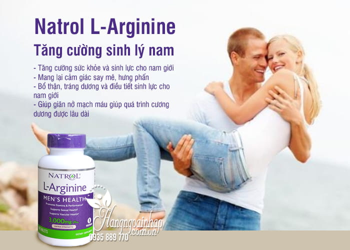 Natrol L-Arginine 3000mg 90 viên của Mỹ-Tăng cường sinh lý nam giới 4