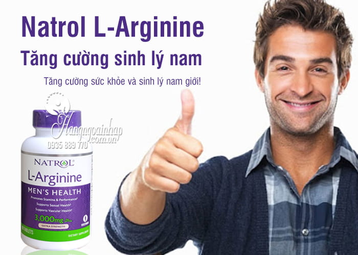 Natrol L-Arginine 3000mg 90 viên của Mỹ-Tăng cường sinh lý nam giới b1