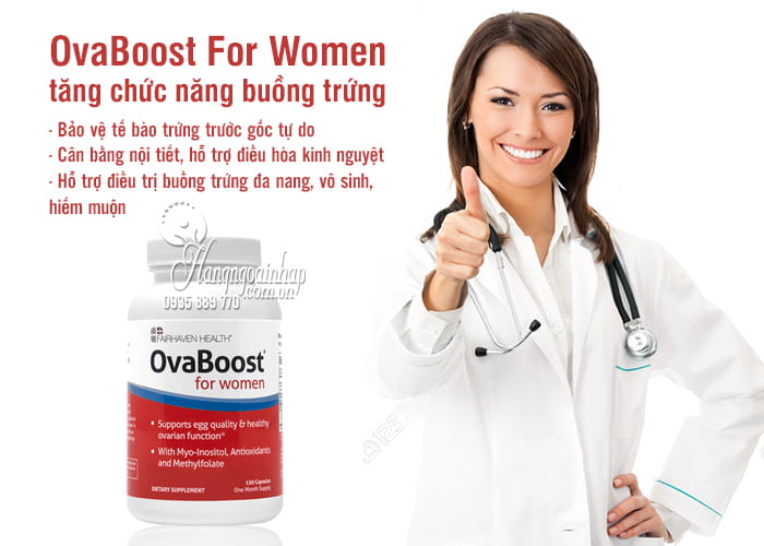 OvaBoost For Women 120 viên, tăng chức năng buồng trứng 6