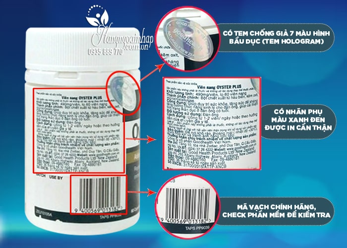 Tinh chất hàu lùn Oyster Plus Goodhealth - Hộp 60 Viên 68