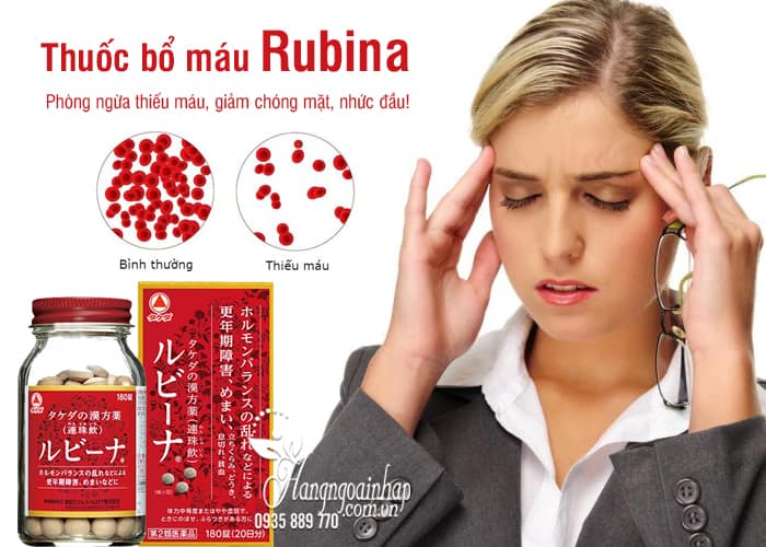 Viên bổ máu Rubina Nhật Bản hộp 180 viên chính hãng 1