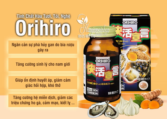 Tinh Chất Hàu Tươi Tỏi Nghệ Orihiro Của Nhật Bản 180 Viên 5