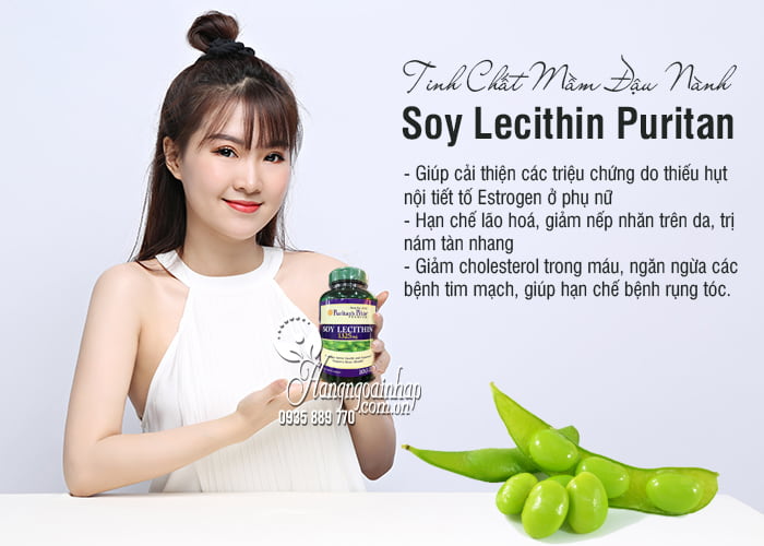 Tinh Chất Mầm Đậu Nành Soy Lecithin Puritan 1325mg Hộp 100 Viên 7