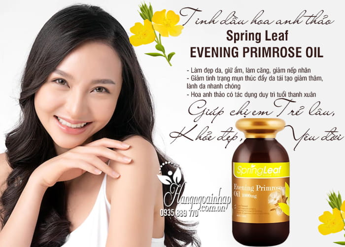 Tinh dầu hoa anh thảo Spring Leaf Evening Primrose Oil 1000mg 5