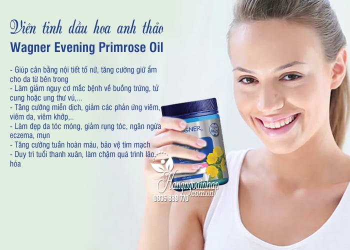 Viên tinh dầu hoa anh thảo Wagner Evening Primrose Oil 1000 3