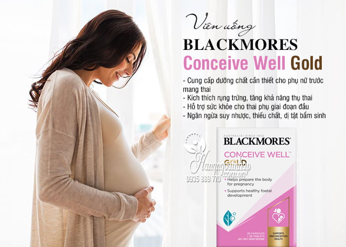 Viên uống Blackmores Conceive Well Gold 56 viên của Úc mẫu mới 6