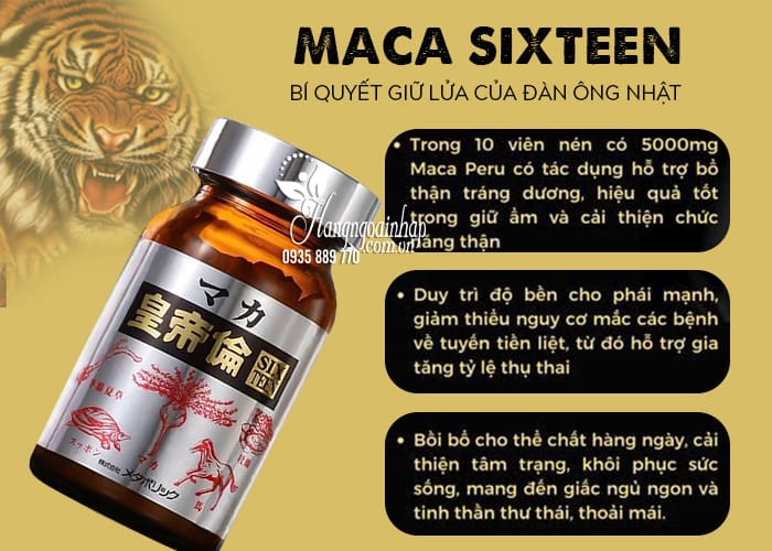 Viên Uống Bổ Dương Tăng Cường Sinh Lý Maca Sixteen 200 Viên 5