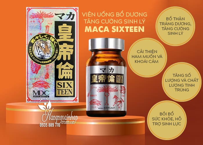 Viên Uống Bổ Dương Tăng Cường Sinh Lý Maca Sixteen 200 Viên 34