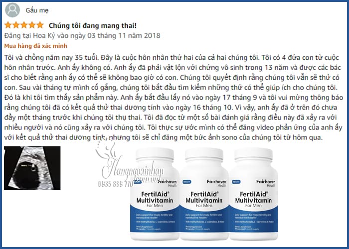Viên uống FertilAid Multivitamin For Men 90 viên của Mỹ 79
