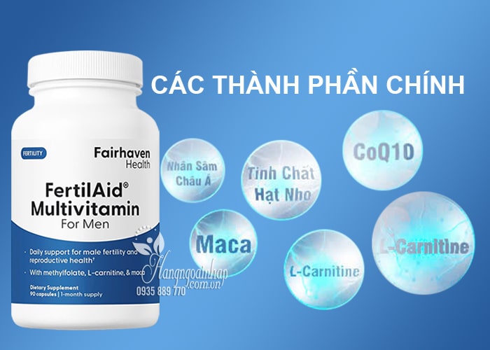 Viên uống FertilAid Multivitamin For Men 90 viên của Mỹ 6