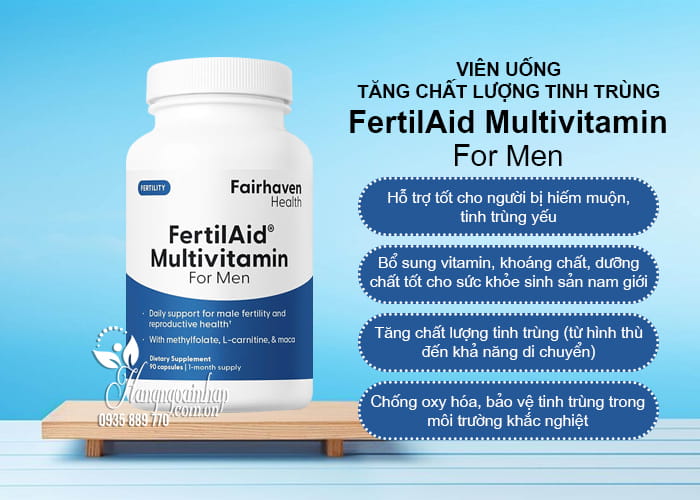 Viên uống FertilAid Multivitamin For Men 90 viên của Mỹ 7