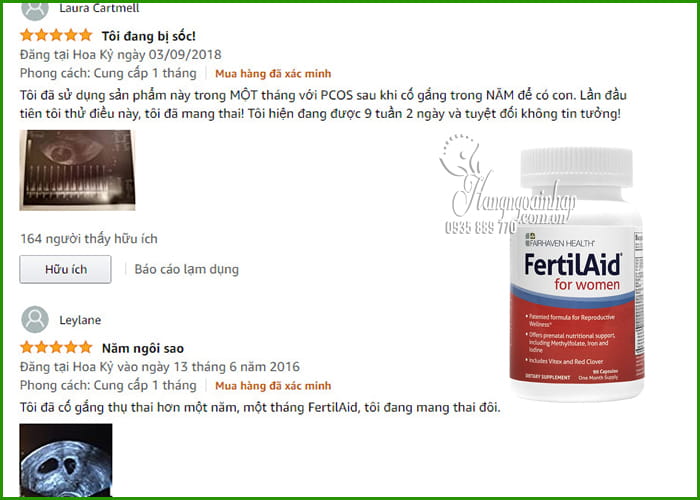 ​   Viên uống FertilAid For Women 90 viên tăng khả năng thụ thai 9