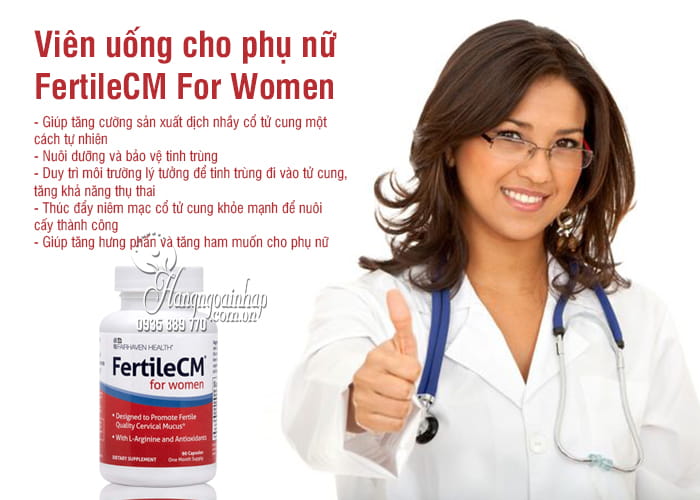 Viên uống FertileCM For Women 90 viên cho phụ nữ 8