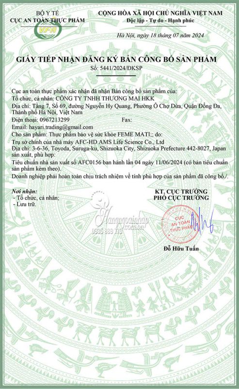 Viên uống phụ khoa Feme Mati Pro Hayari 45 viên Nhật Bản 90