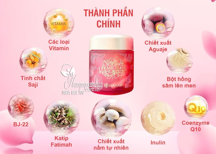 Viên uống phụ khoa Feme Mati Pro Hayari 45 viên Nhật Bản 47
