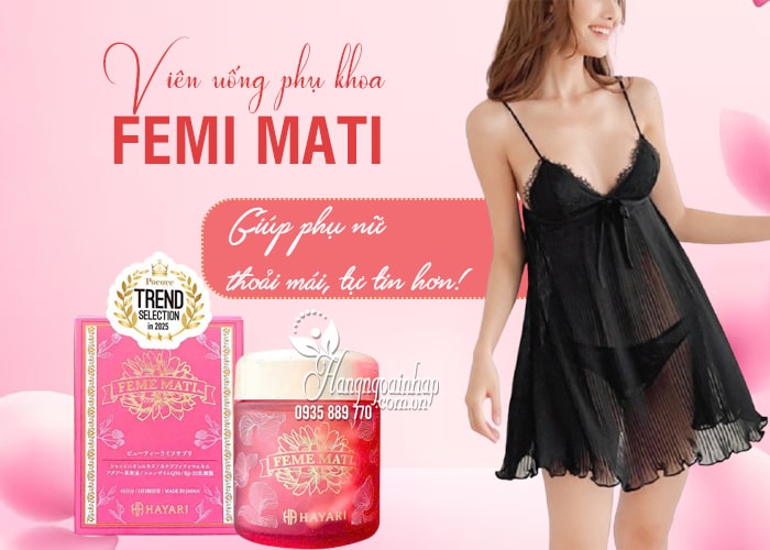 Viên uống phụ khoa Feme Mati Pro Hayari 45 viên Nhật Bản 12