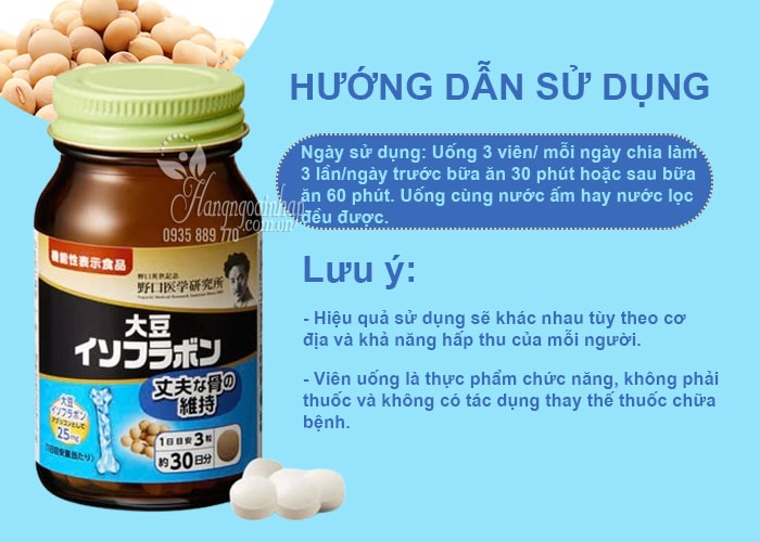 Viên uống Soy Isoflavones Noguchi 90 viên của Nhật Bản  57