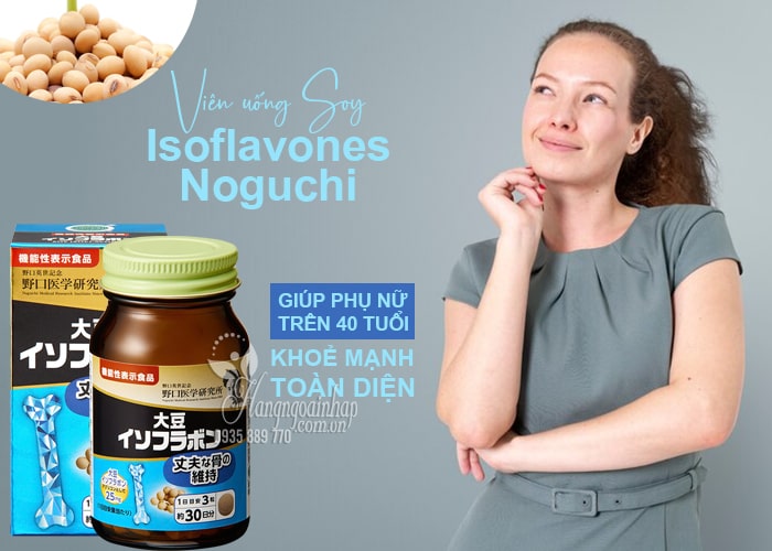 Viên uống Soy Isoflavones Noguchi 90 viên của Nhật Bản  1