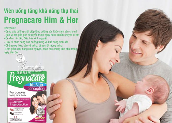 Viên uống tăng khả năng thụ thai Pregnacare Him & Her 60v 4