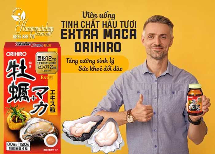 Viên uống tinh chất hàu tươi Extra Maca Orihiro 120 viên 88