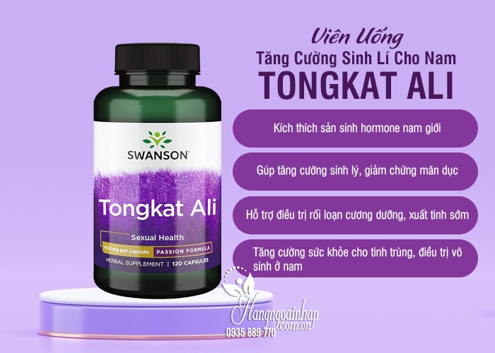 Tongkat Ali Malaysia Swanson Passion 400mg 120 viên của Mỹ 5