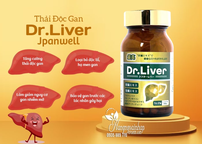 Thải độc gan Dr Liver Jpanwell của Nhật Bản công dụng