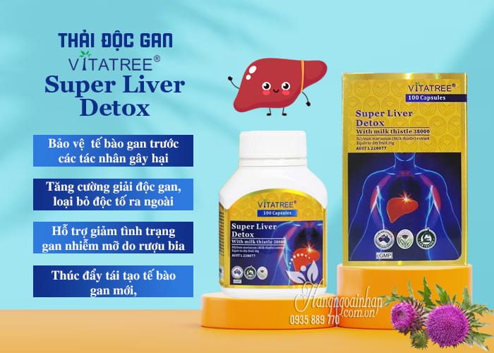 Thải độc gan Vitatree Super Liver Detox 100 viên của Úc 48