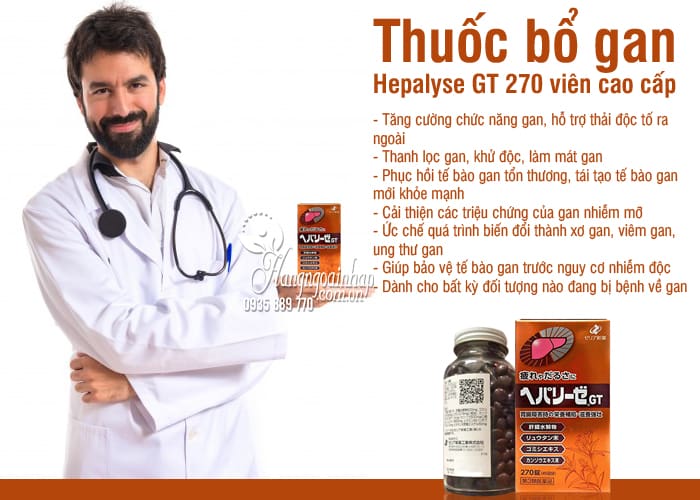 Thuốc bổ gan Hepalyse GT 270 viên cao cấp của Nhật Bản 6