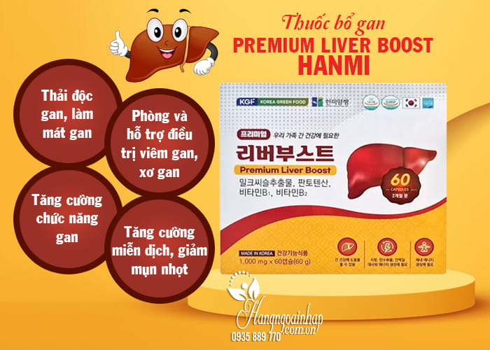 Thuốc bổ gan Premium Liver Boost Hanmi 60 viên Hàn Quốc 56