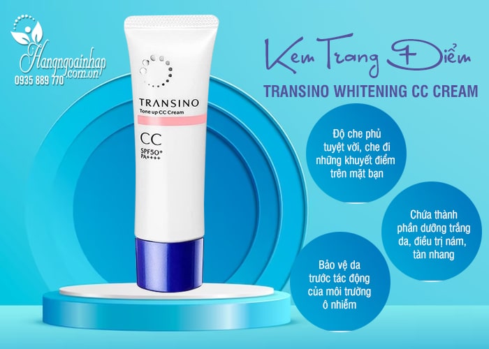 Kem trang điểm Transino Whitening CC Cream 30g mẫu mới v66