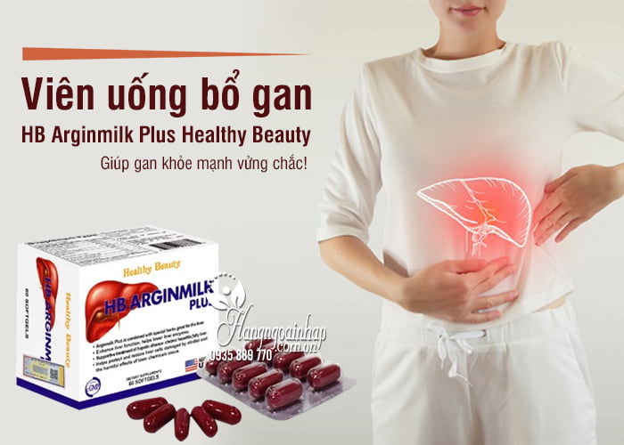 Viên uống bổ gan HB Arginmilk Plus Healthy Beauty 60 viên  2