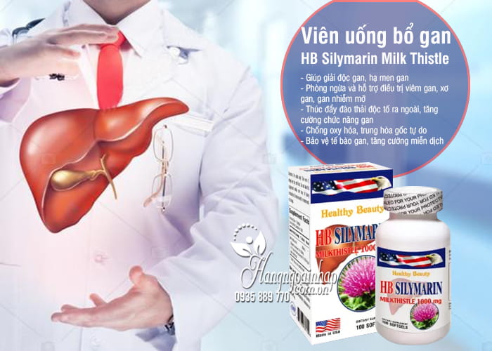 Viên uống bổ gan HB Silymarin Milk Thistle 1000mg của Mỹ 7