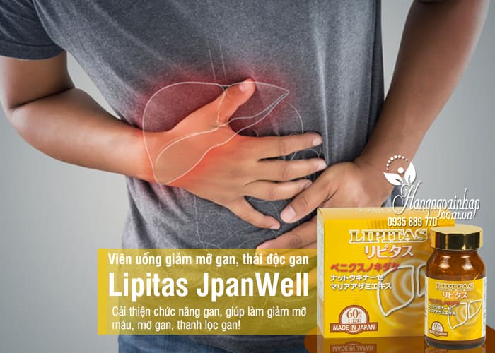 Viên uống giảm mỡ gan, thải độc gan Lipitas JpanWell Nhật 1