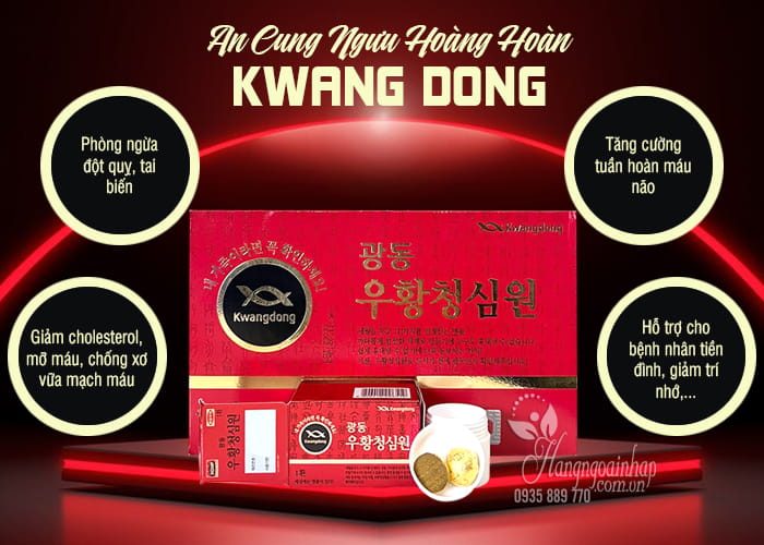 An Cung Ngưu Hoàng Hoàn tổ kén Kwang Dong Hàn Quốc, giá tốt  56